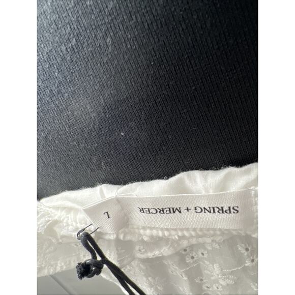 Spring And Mercer White Eyelet off the Shoulder Dress Large NWT - Picture 5 of 5